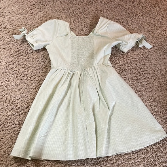 Green Plaid Copper Key Mini Dress - Picture 2 of 3